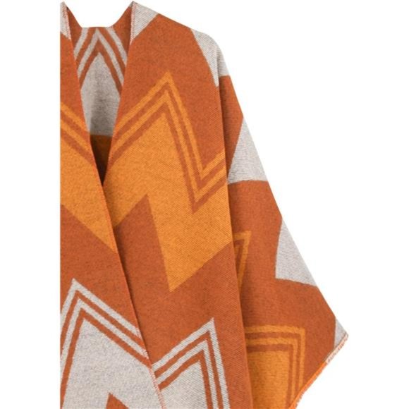 Women's Travel Plaid Shawl Wrap Open Front Poncho Cape for Fall Winter - Picture 6 of 7